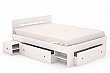 Кровать двуспальная с ящиками Стелла (140 / 160) Белый