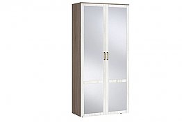 Шкаф 2х дверный комбинированный с зеркалом (440) Афина