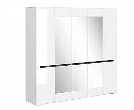 Шкаф 5-и дверный Стокгольм (540) Белый глянец
