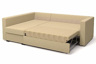 Угловой диван-кровать Джессика 2 Бежевый - разложенный