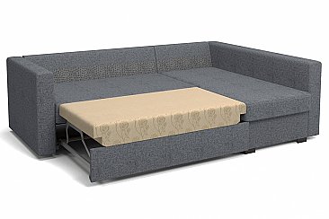 Угловой диван-кровать Джессика 2 Серый - разложенный
