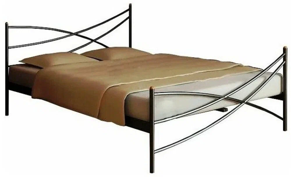 Кровать металлическая Лиана 160/Черный