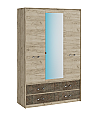 Шкаф 3х створчатый с ящиками (540) Дакота