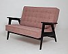 Диван двухместный РЕТРО (Венге/RS 12 розовый)