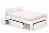Кровать двуспальная с ящиками (140 / 160) Белый
