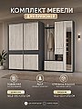 Прихожая с зеркалом и шкафом-купе Лира