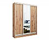 Дуб вотан - Шкаф-купе Виват 3-х дверный с 1 зеркалом 2070/600 New