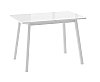 Стол обеденный со стеклом Кармен 110 Белый