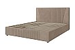 Кровать мягкая с подъемным механизмом Нельсон Геометрия Бежевый/160
