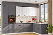 Кухня Вельвет №3 Графит/Бланж софт