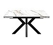 Стол раскладной Меджик 120 Керамогранит Бело-золотой мрамор