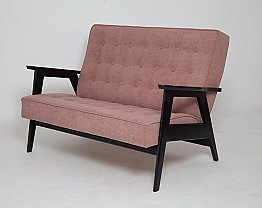 Диван двухместный РЕТРО (Венге/RS 12 розовый)