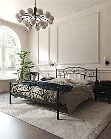 Кровать металлическая Глэдис 180/Черный