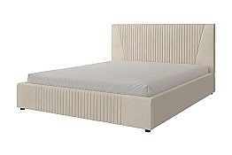 Кровать мягкая с подъемным механизмом Нельсон Геометрия Карамель/160