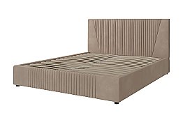 Кровать мягкая с подъемным механизмом Нельсон Геометрия Бежевый/160