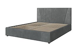 Кровать мягкая с подъемным механизмом Нельсон Геометрия Серый/160