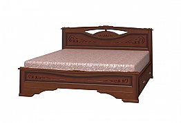 Кровать двуспальная из массива Елена-3 с ящиками