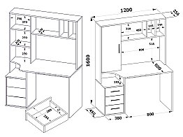 Компьютерный стол КСТ-16
