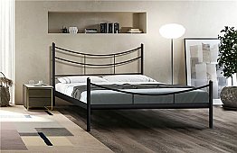 Кровать металлическая Luna 140/Черный