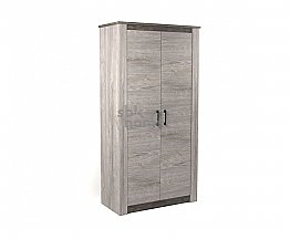Шкаф 2-х дверный Денвер Риббек серый