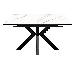 Стол раскладной Меджик 120 Керамогранит Белый мрамор