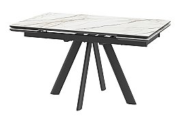 Стол раскладной Стокгольм Керамогранит Бело-золотой