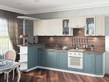 Рабочий стол РС-45 для кухни Гурман 7 в интерьере