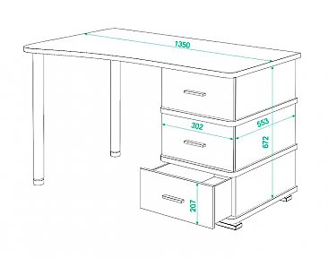 Компьютерный стол СД-35 схема