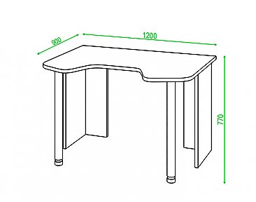 Компьютерный стол СКЛ-ИГР120Ч схема