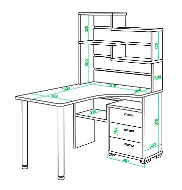 Компьютерный стол СР-132 схема