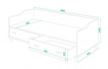 Кровать с ножками КР-5 схема