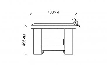 Стол-трансформер на колесиках СТР-1К схема
