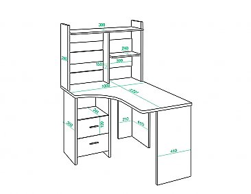 Компьютерный стол СКЛ-УГЛ120+НКЛ-100 схема