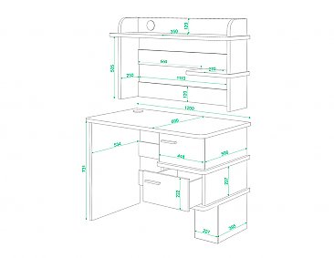 Компьютерный стол СД-15 схема