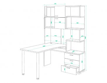 Компьютерный стол  СР-500М схема