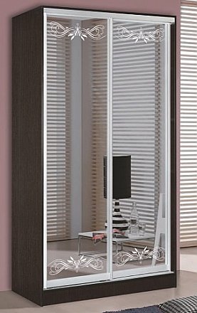 Шкаф-купе Оскар 1.2 с 2 зеркалами / 120 см