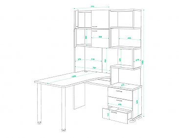 Компьютерный стол  СР-500М вариант длины столешницы
