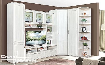 Пенал Корвет Люкс 450 №38 Бодега - в интерьере спальни