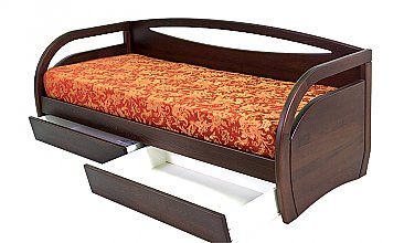 Кровать с ящиками Скай из массива бука