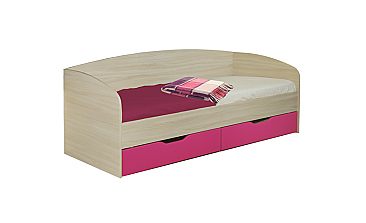 Кровать 0,8 с ящиками Акварель №10