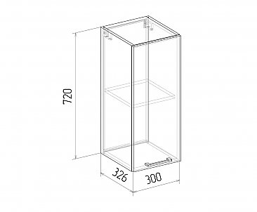 Шкаф-антресоль №2 ШВ-300 (720) для кухни Соренто
