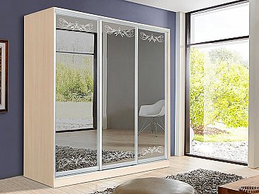 Шкаф-купе Оскар 4.2 с 3 зеркалами / 222 см