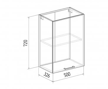 Шкаф-антресоль №5 ШВ-500 (720) для кухни Соренто