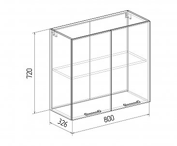 Шкаф-антресоль №8 ШВ-800 (720) для кухни Соренто