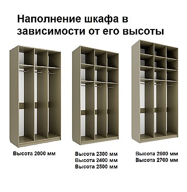 Шкаф 3-х дверный Престиж Трюфель 1200
