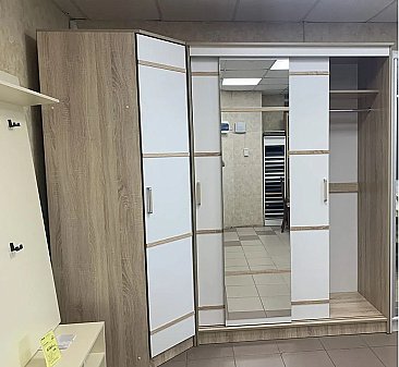 Шкаф угловой Сакура с зеркалом №2 Сонома