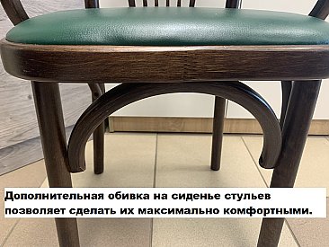 Стул Венский мягкий Коричневый темный тон (экокожа зеленая)
