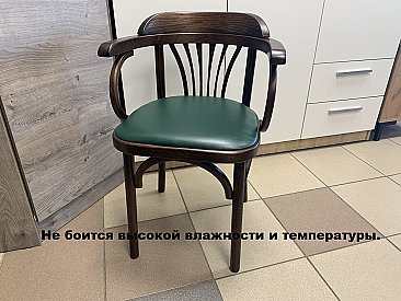 Стул Венский мягкий Коричневый темный тон (экокожа зеленая)