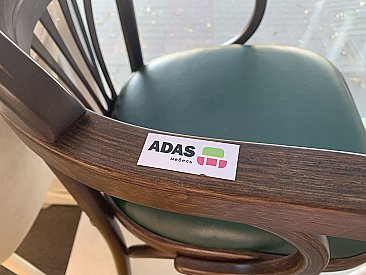 Стул Венский мягкий Коричневый темный тон (экокожа зеленая)