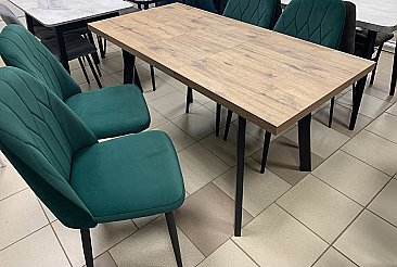 Стол обеденный Лидер 120 Дуб Велингтон